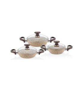 FALEZ CREAMY 6 PARÇA SAHAN SET 18-20-22CM CRE 3060