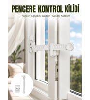 İçe Açılan Camlar İçin Emniyet Kilidi Seti 3’lü Yeni Nesil