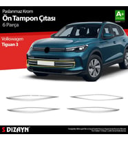 Drs Tuning Tiguan 3 Krom Ön Tampon Çıtası 6 Prç. 2024 Üzeri A+ Kalite