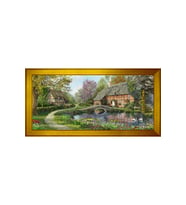 Manzara Temalı Kanvas Tablo 50 x 70 cm Gold Çerçeve