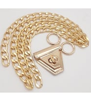 Angel Çanta Aksesuar Light Gold Renk Orta Kalınlık Zincir Set No:4