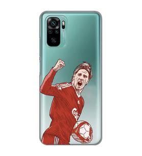 Redmi Note 10/Note 10S Uyumlu Fernando Torres Desenli Şeffaf Telefon Kılıfı