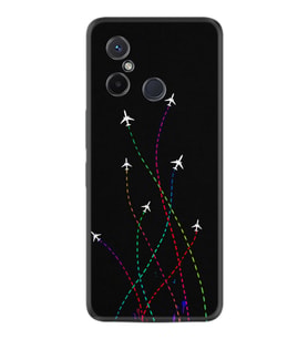 Xiaomi Redmi 12C Kılıf Silikon Desen Özel Seri Line Planet 1736