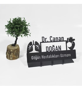 Göğüs Hastalıkları Uzmanı Metal İsimlik - Kişiye Özel İsimlik - İsme Özel Metal İsimlik - Doktor İsimlik