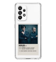 Samsung Galaxy A33 Uyumlu Sherlock Minimalist Poster Desenli Şeffaf Telefon Kılıfı