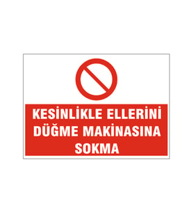 Dönen millere kayışlara dişlilere yaklaşma, isg uyarı levhası