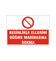 Dönen millere kayışlara dişlilere yaklaşma, isg uyarı levhası