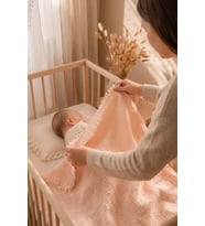 Bebek Battaniye %100 Pamuk Müslin & 4 Katlı & Somon(100X120 CM)(250 Gram)