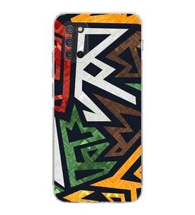 Samsung Galaxy A02s  Kamera Korumalı  Kapak Soyut Grafiti  Tasarımlı  Şeffaf Kılıf