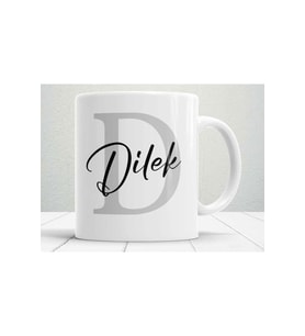 Kişiye Özel Baskılı D Harf Kupa
