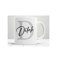 Kişiye Özel Baskılı D Harf Kupa
