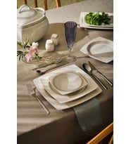 Emsan Fine Bone Dantel Yemek Takımı 60 Parça Kare