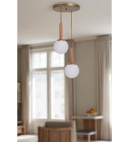 IŞIL 2 Lİ TEPSİLİ NATUREL BEYAZ CAMLI SARKIT