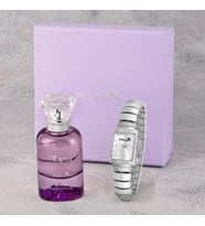 Polo Air Kadın Kol Saati Ve 55 ml Parfüm Seti Mor Hediyelik Kutsunda Kombin ST-2132S (Gümüş)