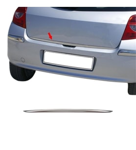 Renault Clio 3 HB Krom Bagaj Alt Çıta Formlu Paslanmaz Çelik