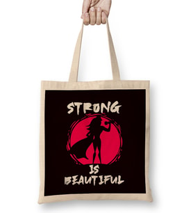 Strong Is Beautiful Fitness Gym Bodybuilding Weightlifting Bez Çanta Uzun Saplı