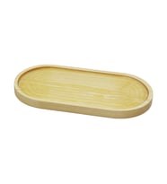 OVAL   AÇIK RENK=SADE  AHŞAP YAĞDANLIK ALTLIK  25X12.5CM (4767)