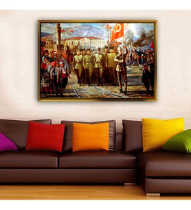 Altın Çerçeveli dekoratif tablo l2057 (Gold)