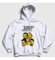 Presmono Unisex Beyaz Cover It's Always Sunny In Philadelphia Kapüşonlu Sweatshirt 489718tt