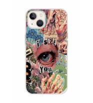 Iphone 14 Plus Uyumlu Aesthetic Kolaj Desenli Şeffaf Telefon Kılıfı
