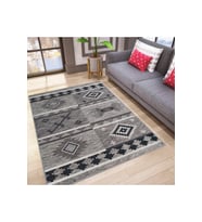 Rovigo Home Dijital Baskı Yıkanabilir Kaymaz Taban Salon Halısı  RVG1801 (Gri)