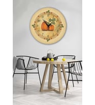 Bilge Retro Tasarımlı Duvar Saati 35 X 35 Cm (Baskılı)
