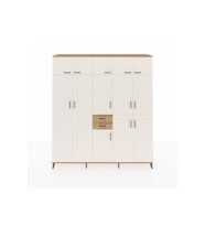 Hyperion Dolap 10 Raflı 2 Çekmeceli 3 Askılı 220x44x243 Çam-Aytaşı/Çam