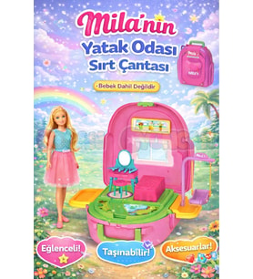 Mila'nın Yatak Odası Sırt Çantası - Yatak Odası Oyuncak - Yatak Odası Seti - Barbie Yatak Odası