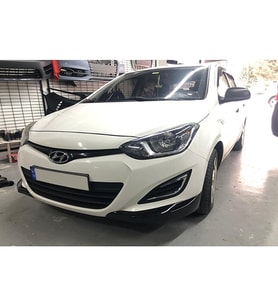 Hyundai i20 Ön Tampon Flap 2012 - 2014 Piona Black , Abs Plastik