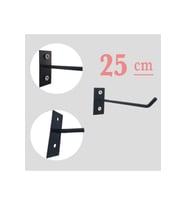 80 Adet Siyah 25 cm Duvara ve Suntaya Monte Kanca Seti