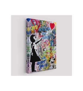 Renkli Balon Kız Sanatı Banksy Kanvas Tablo-5317