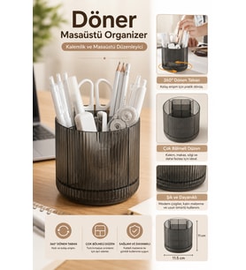 Çok Amaçlı 360° Dönen Plastik Organizer, Mutfak, Banyo ve Makyaj Malzemeleri