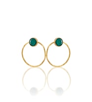 Kadir Jewellery 22 Ayar Altın Kaplama Kadın Halka Küpe -El İşçiliği Ve Hipoalerjenik Küpe