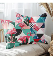 eJOYA Flamingo Tasarımlı 2'li Yastık İçi Ve Kırlent Kılıfı 45cm 113466