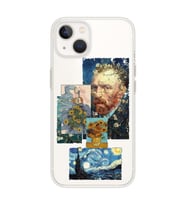 Iphone 14 Plus Uyumlu Van Gogh ve Sanatsal Tablolar Tasarımlı Şeffaf Telefon Kılıfı