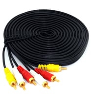 6 Metre Hazır CCTV AV Gold Kablo 3RCA 3 RCA Erkek Ses Video Power