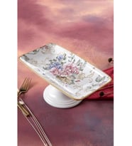Acar Rosa Ayaklı Seramik Sunum Tabağı 28x16x11 cm