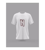 N Harfi Baskılı T-Shirt