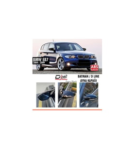 Bmw 1.seri E87 Uyumlu Batman Ayna Kapağı Parlak Siyah 2004-2011