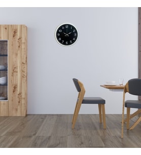 River World Duvar Saati Metal 40 cm'lik Beyaz Kontrast