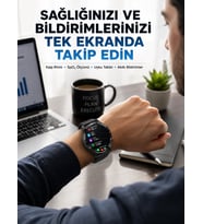 Akıllı Saat Yeni Model Sesli Asistan Bildirim Görme Bluetooth Bağlantılı Müzik Dinleme