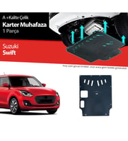 Suzuki Swift Çelik Karter Muhafaza Koruma 2018 2019 2020 2021 2022 2023 2024 