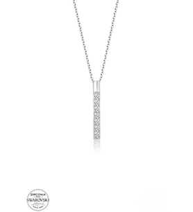 SWAROVSKİ TAŞLI  ZİRCONİA DİLEK TAŞI 925 AYAR GÜMÜŞ KOLYE