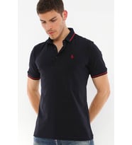 T8586 DEWBERRY ERKEK POLO YAKA T-SHIRT-LACİVERT