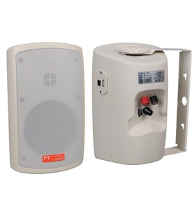 MagicVoice MV-36 11 CM 50 Watt Komütatörlü Hat Trafolu Krem Beyaz Sütun Hoparlör (2'li Takım)