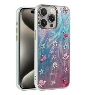 Newface Apple iPhone 14 Pro Kılıf Blade Aynalı Desenli Kapak - Desen 4