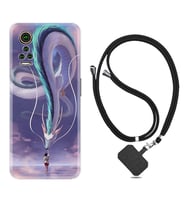 General Mobile GM 21 Pro GM 22 Pro Plus Kılıf Boyun Askılı Silikon Kız ve Ejderha 1742