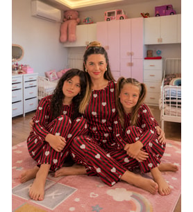 Anne & Çocuk Kombin Pijama Takımı – 3 Farklı Model - 31977 (1 TAKIM FİYATIDIR)
