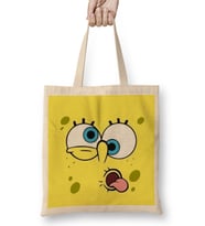 Sünger Bob Sponge Bob 011 Bez Çanta Uzun Saplı