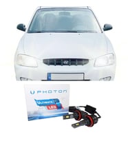 Hyundai Accent Milenyum Led Xenon Uzun + Kısa Far Ampulü H4 Ultimate 9500 Lumens Yeni Seri Beyaz 1999-2006